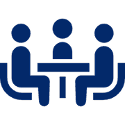 会議中の人物のアイコン